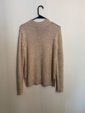 Old Navy Neutral Beige Mock Neck Sweater